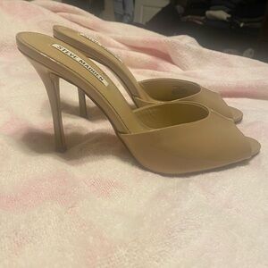 Steve Madden Nude Peep-Toe Heels